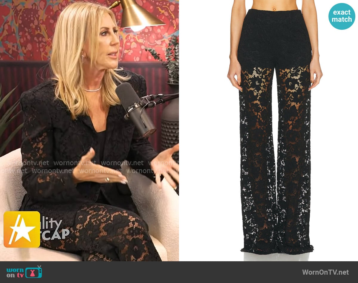 Vicki’s black lace pants on Access Hollywood Vicki’s black lace pants on Access Hollywood