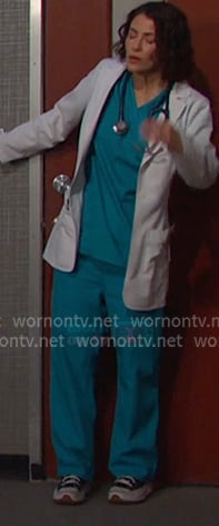 Sarah’s black platform sneakers on Days of our Lives