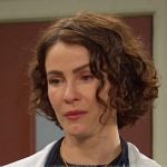 Sarah's gold T bar necklace on Days of our Lives