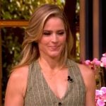 Sara’s pinstripe vest and pants on The View