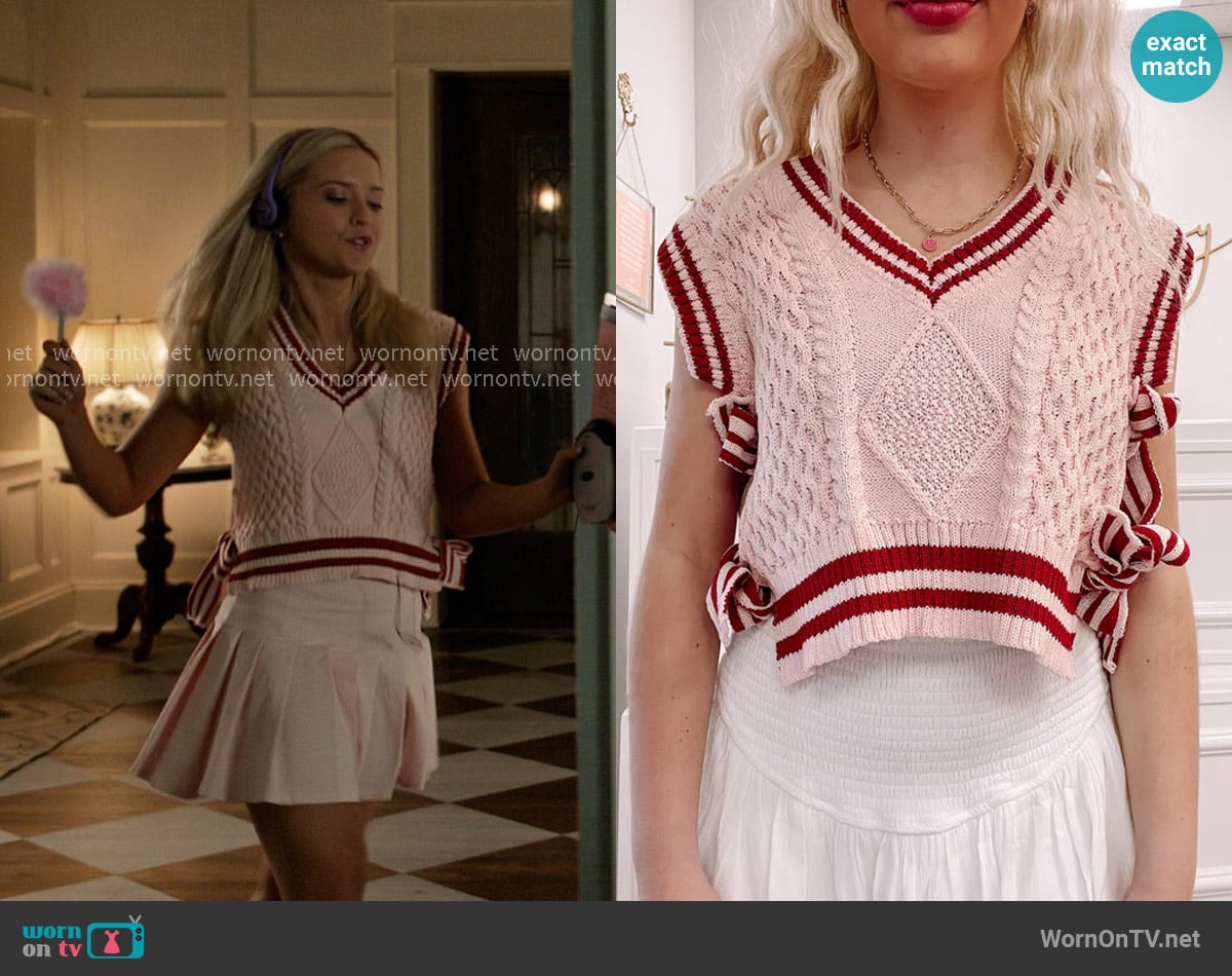 Sassy Shortcake Switching Sides Top in Pink worn by Elle Woods (Lexi Minetree) on Elle
