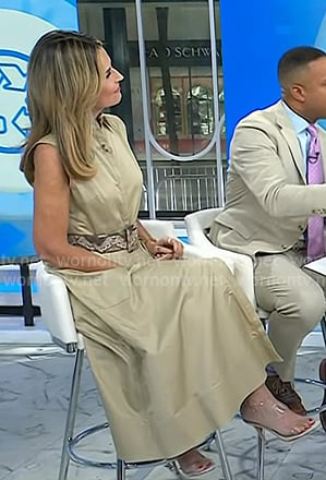 Savannah’s beige clear vinyl strap sandals on Today