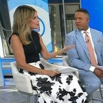 Savannah’s black platform sandals on Today