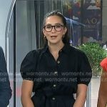 Savannah’s black puff sleeve button front jumpsuit on Today