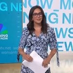 Savannah's blue floral tie sleeve dress on NBC News Daily