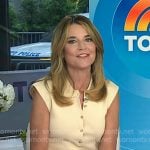 Savannah’s cream polo top and black floral skirt on Today
