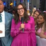 Savannah’s fuchsia pink asymmetric dress on Today
