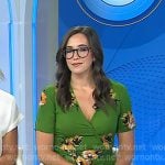 Savannah’s green floral wrap midi dress on Today
