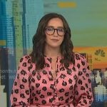 Savannah’s pink floral long sleeve dress on NBC News Daily