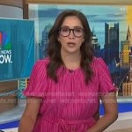 Savannah's pink pleated dress on NBC News Daily