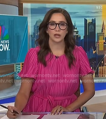 Savannah's pink pleated dress on NBC News Daily