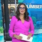 Savannah’s pink wrap dress on NBC News