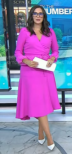 Savannah’s pink wrap dress on NBC News