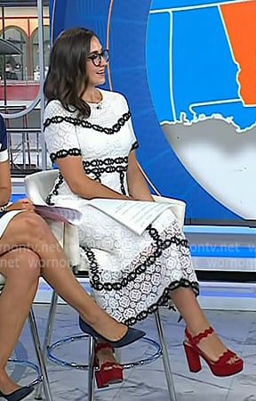 Savannah's red saclloped sandals on Today