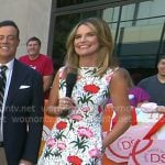 Savannah’s white carnation sleeveless dress on Today