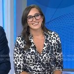 Savannah's white leopard print wrap dress on Today