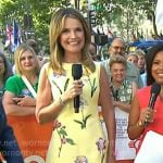 Savannah’s yellow floral embroidered dress on Today