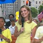 Savannah’s yellow textured check dress on Today