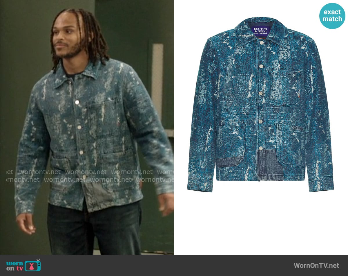 Scotch and Soda Structured Stripe Shirt worn by Marqui Edwards (Terayle Hill) on All American