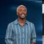 Scott’s blue striped shirt on Access Hollywood Scott’s blue striped shirt on Access Hollywood