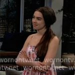 Scout's pink printed mini dress on General Hospital