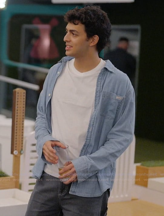 Shai’s denim shirt on Next Gen NYC