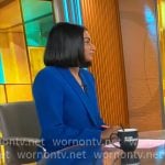 Shanelle Kaul’s blue suit on CBS Mornings