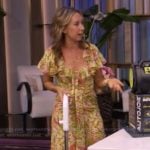 Shannon Doherty’s floral print ruffle dress on Live with Kelly and Mark