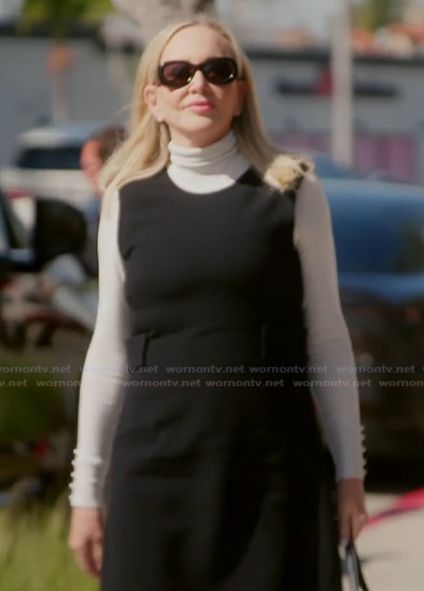 Shannon’s black sleeveless dress on The Real Housewives of Orange County