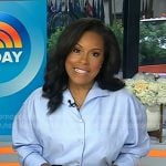 Sheinelle's blue button down shirt on Today