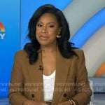 Sheinelle’s brown double breasted blazer on Today