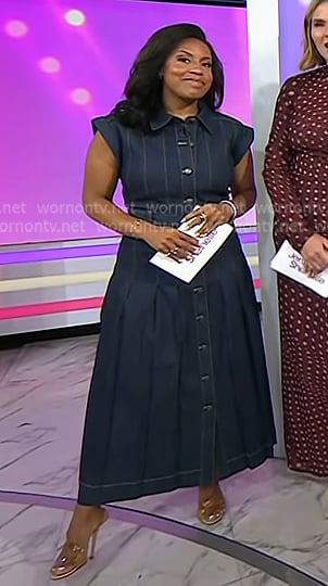 Sheinelle's denim midi dress on Today