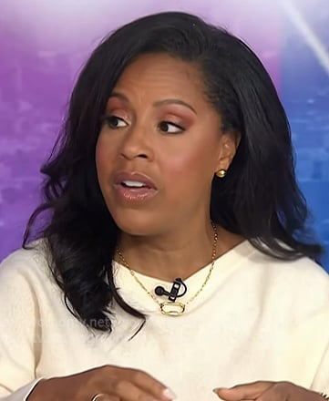 Sheinelle's gold lock link necklace on Today