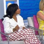 Sheinelle’s pink geometric print pants on Today