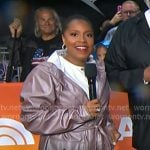 Sheinelle’s pink rain coat on Today