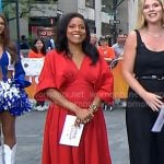 Sheinelle’s red v-neck maxi dress on Today