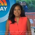 Sheinelle’s red wrap vest on Today