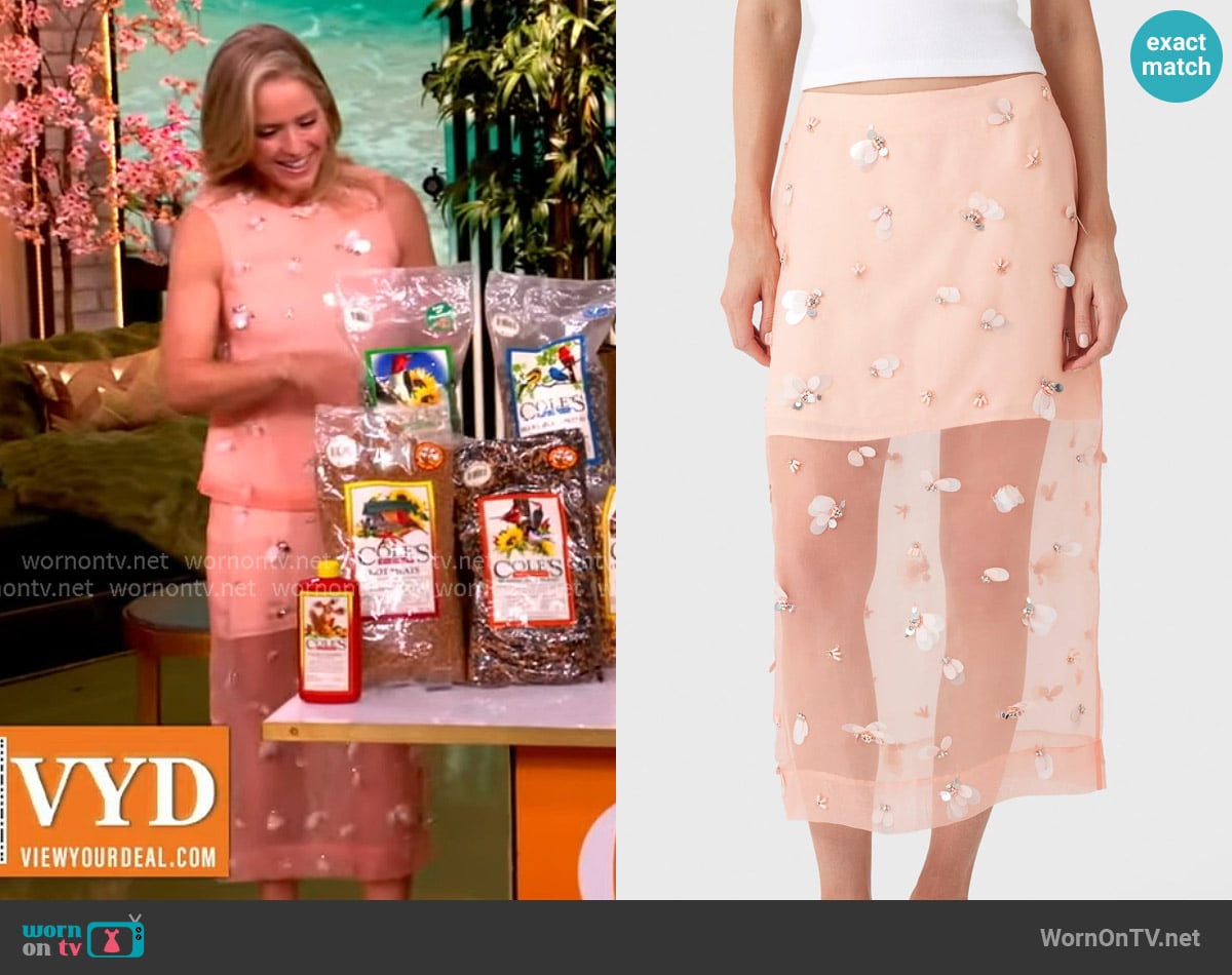Sara’s pink embellished skirt on The View Sara’s pink embellished skirt on The View