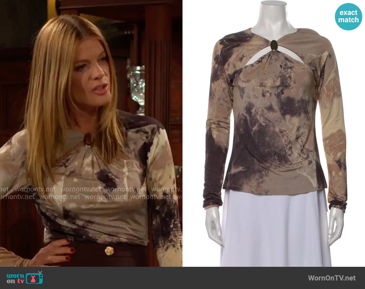 Simkhai Kandice Top worn by Phyllis Summers (Michelle Stafford) on The Young and the Restless