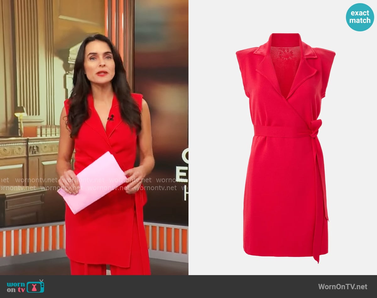 Simon Miller Zaca Long Line Wrap Top worn by Lilia Luciano on CBS Mornings Simon Miller Zaca Long Line Wrap Top worn by Lilia Luciano on CBS Mornings