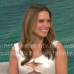 Sophia Bush’s white cutout top and pants on CBS Mornings