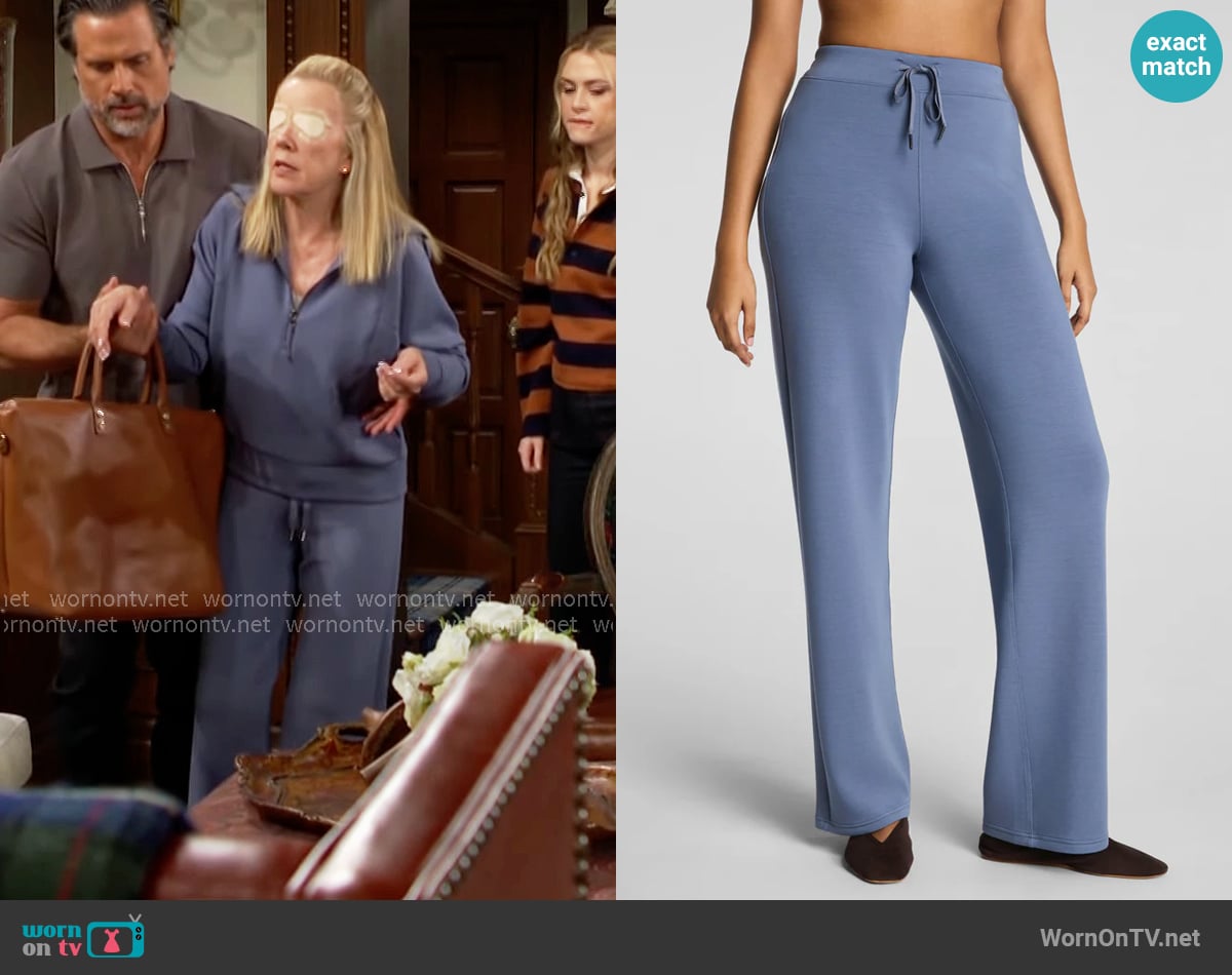 Nikki’s blue pants on The Young and the Restless