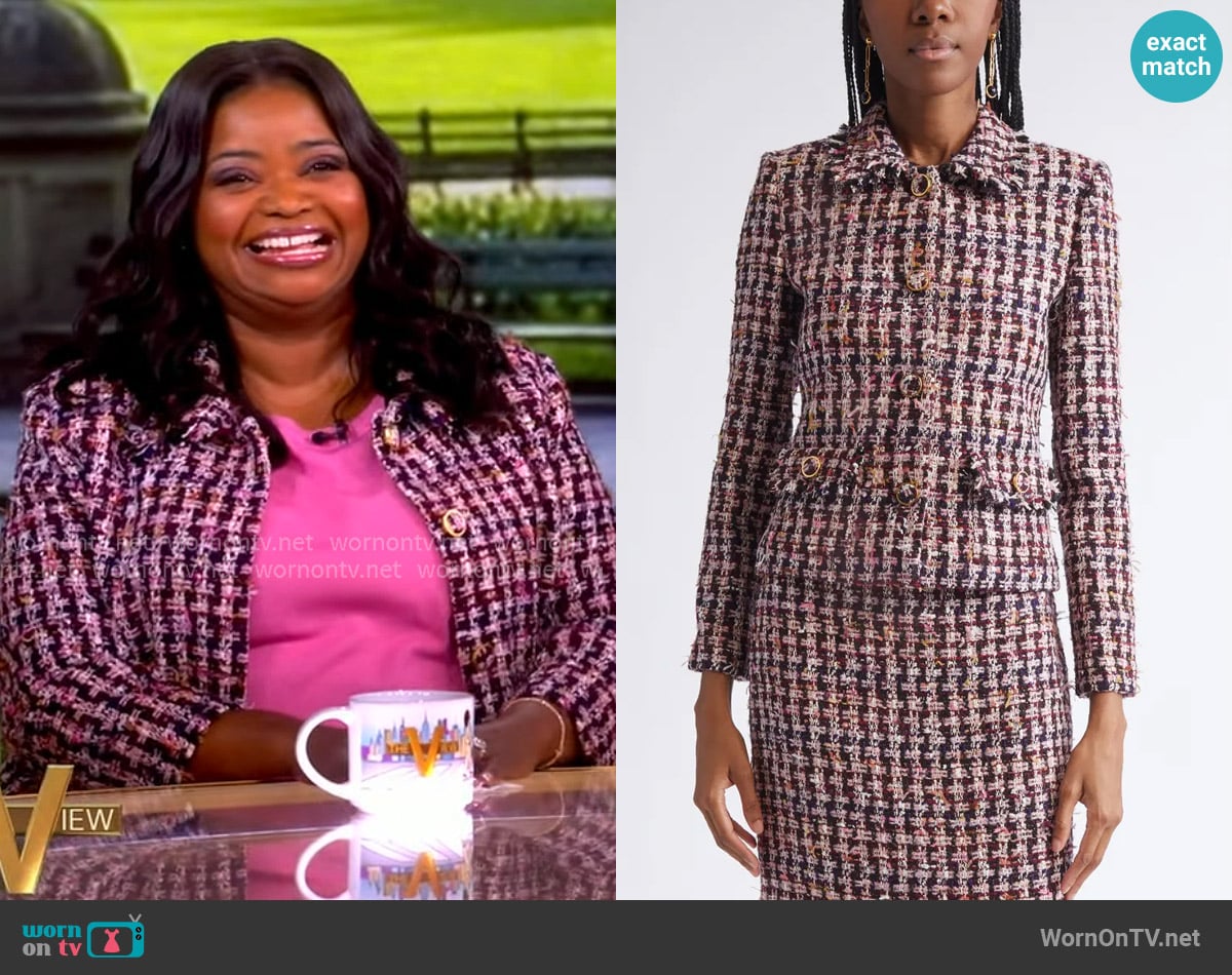 Octavia Spencer’s pink tweed jacket on The View