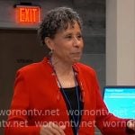 Stella's red knit jacket on General Hospital