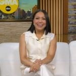 Stephanie’s ivory lace trim top on Good Morning America