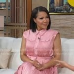 Stephanie's pink pleated shirtdress on Good Morning America