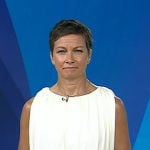 Stephanie's white gathered sleeveless top on Today