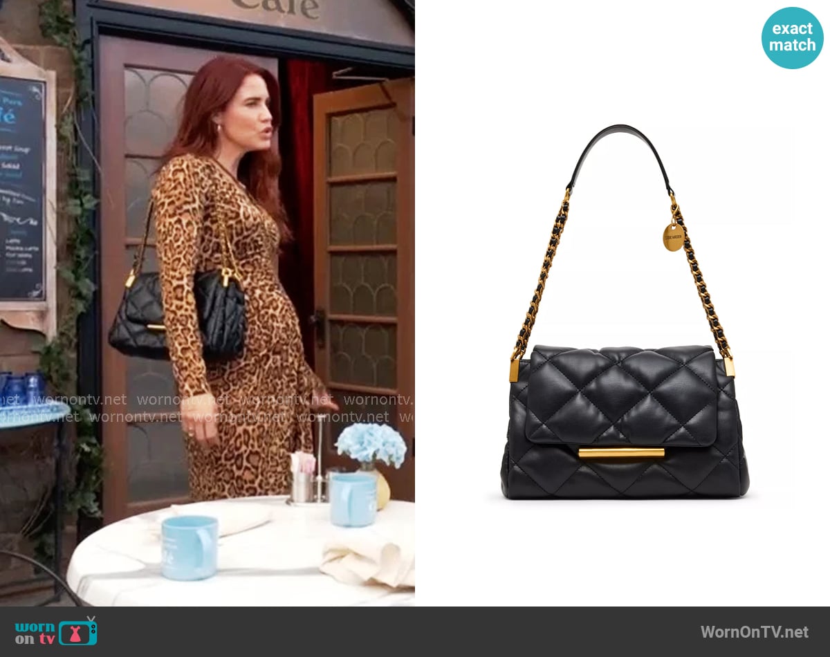Steve Madden Colette Quilted Small Shoulder Handbag worn by Sally Spectra (Courtney Hope) on The Young and the Restless