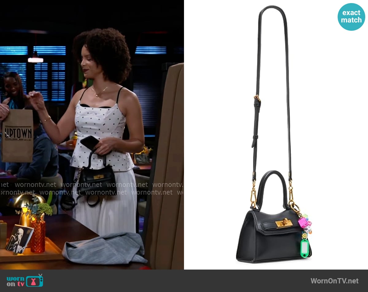 Steve Madden Deedee Mini Top Handle worn by Deanna McBride (Angela Fairley) on Beyond the Gates