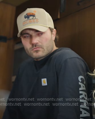 Steve’s black long sleeve tee on The McBee Dynasty Real American Cowboys